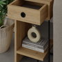Hanah Home Sirius Left - Oak v2 Mesita de Noche Roble 32x61x30cm